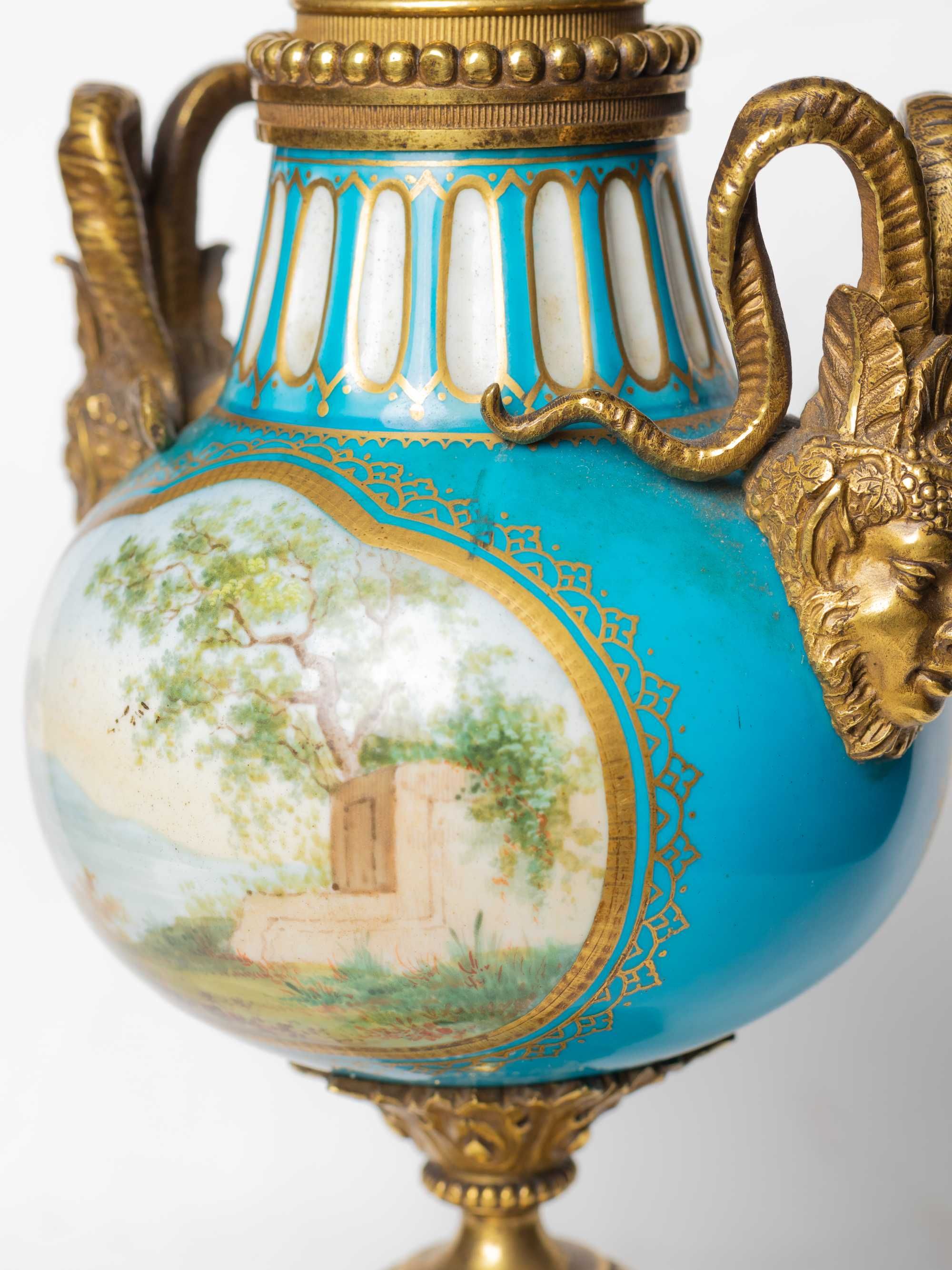 Candelabro porcelana Sèvres bronze François Boucher | século XVIII