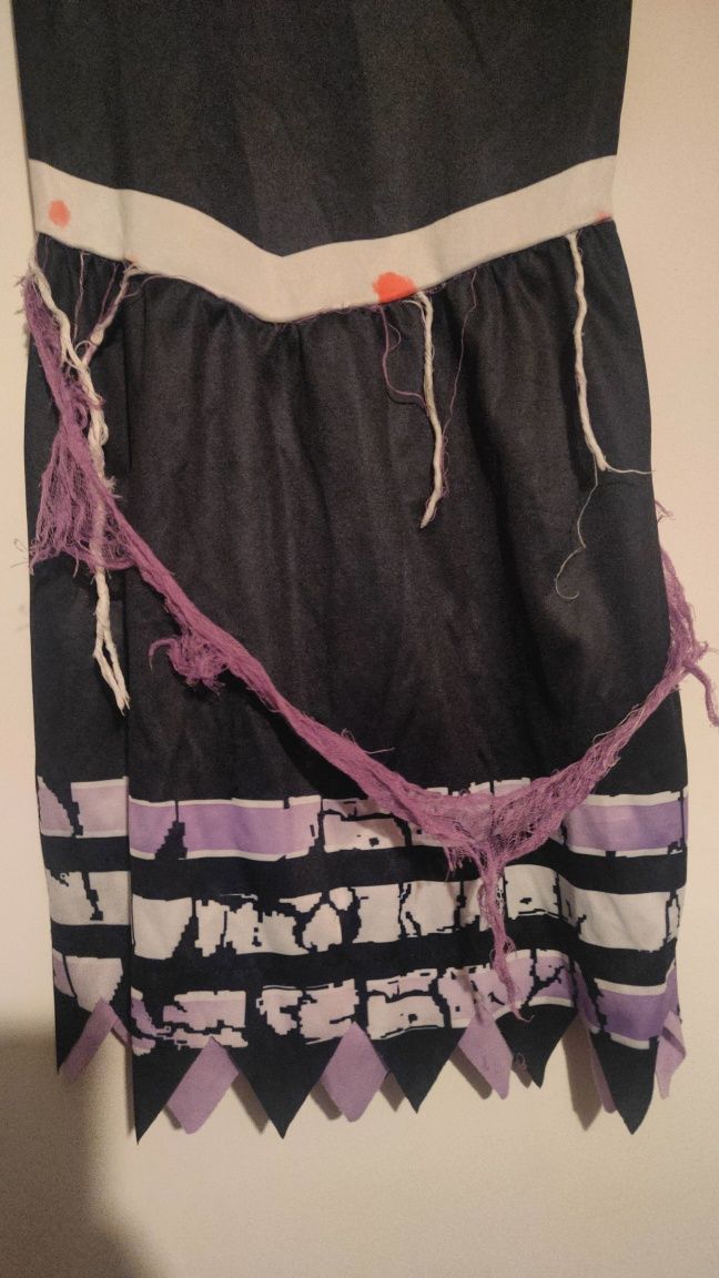 Sukienka zombie cheerleaderka strój na halloween 10-12 lat