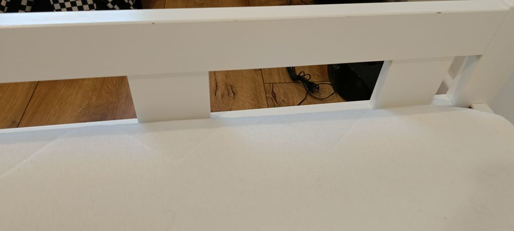 Łóżko dla dzieci KRITTER/Ikea 70x160 z barierką +materac i lampka grat