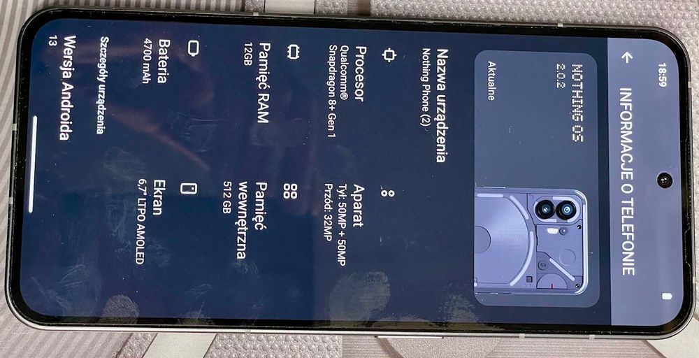 Nowy NOTHING Phone 2 12/512GB 5G 6.7" 120Hz Gwarancja