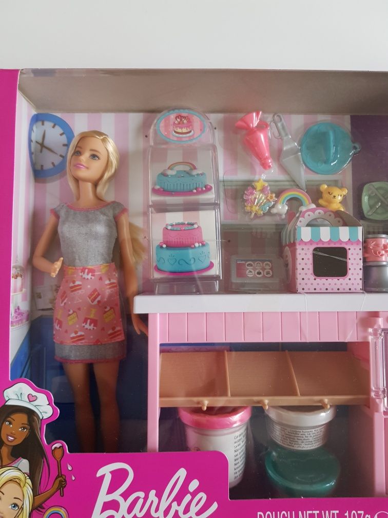 Lalka Barbie mattel pracownia wypiekow z ciastolina