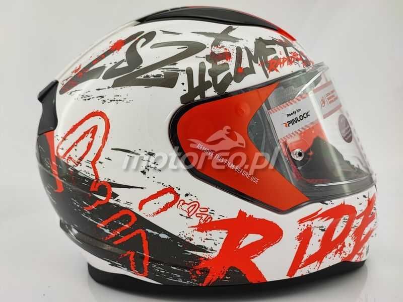 WYPRZEDAŻ Kask Integralny LS2 FF353 Rapid NAUGHTY White Red