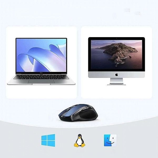 Mysz optyczna Ugreen MU006 bezprzewodowa USB 2.4GHz / Bluetooth 5.0/40