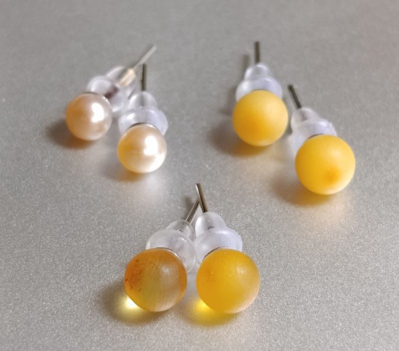 Срібло. 925 проба. Бурштин. Сережки. Каблучка.