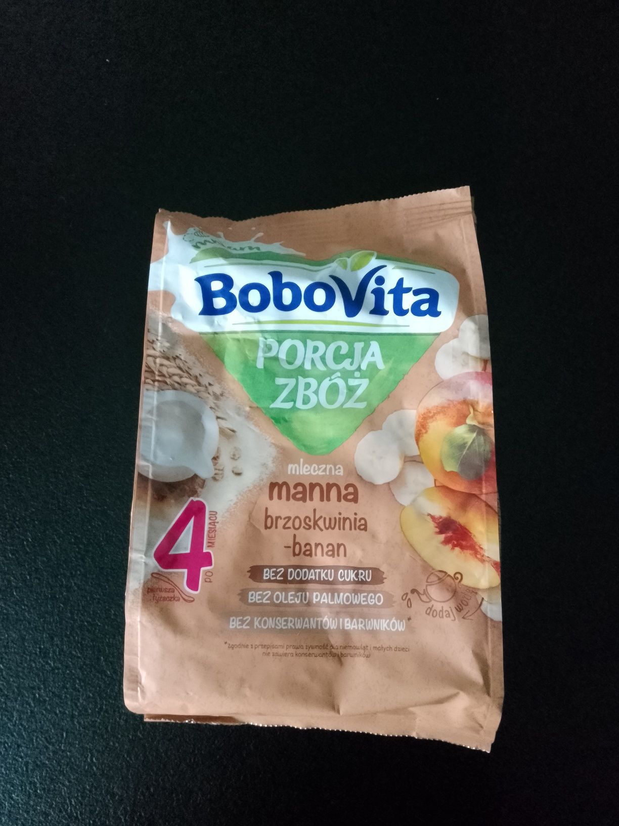 Bobovita kaszka mleczna manna brzoskwinia banan