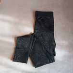 Legginsy damskie srebrno -czarne  ocieplane- XL
