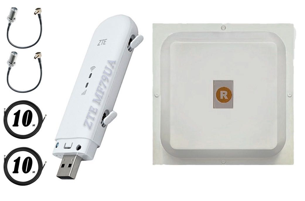 Комплект для 4G WiFi ZTE MF 79UA+Антена до 15км