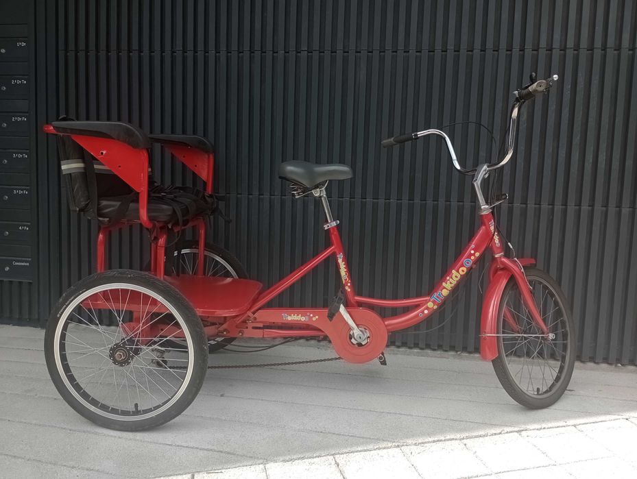 triciclo de carga Trekidoo (adulto + 2 crianças)