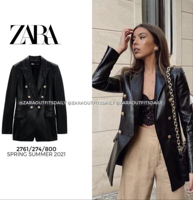 Піджак з еко шкіри Zara