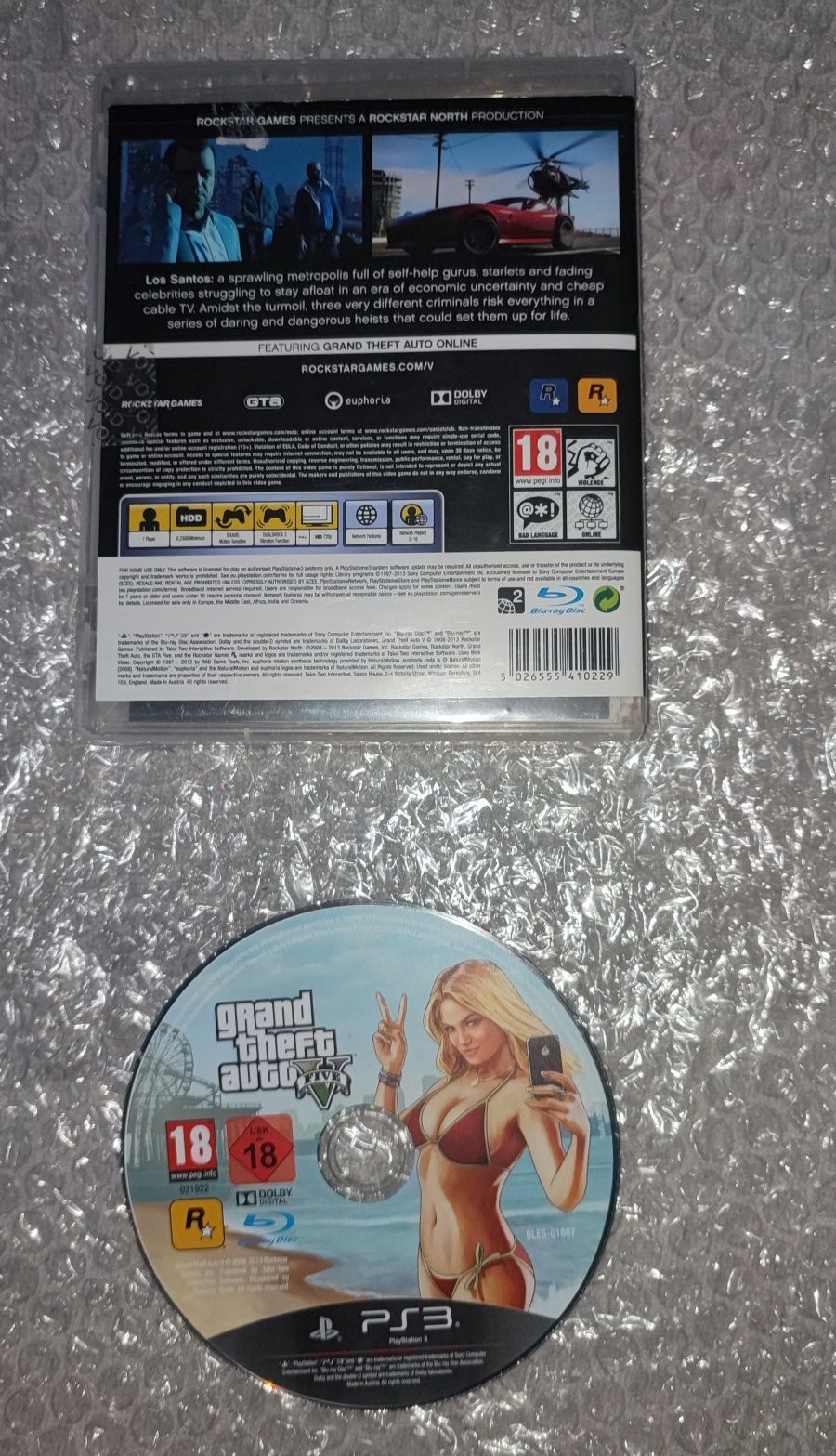 Płyta z grą GTA 5  Sony  Playstation 3 PS3 + KARTA PREZENTOWA original