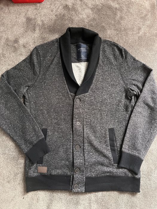 Sweter kardigan męski na guziki Reserved jak nowy r. L czarny melanż