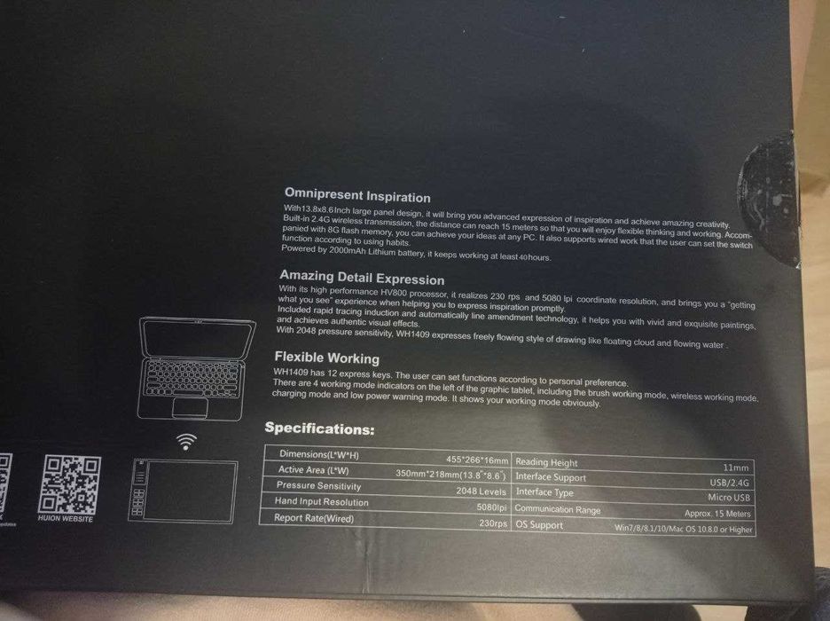 графічний планшет HUION WH1409 v1