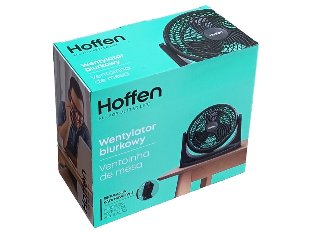 Wiatrak - Wentylator biurkowy Hoffen 40W - Czarny
