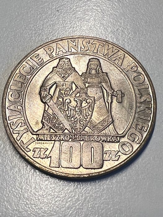 Polska 100 zł Mieszko i Dąbrówka 1966