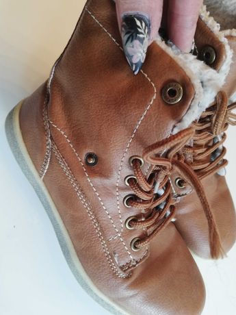 Buty skórzane zimowe dla chłopca roz. 30 dl. 18,5 cm
