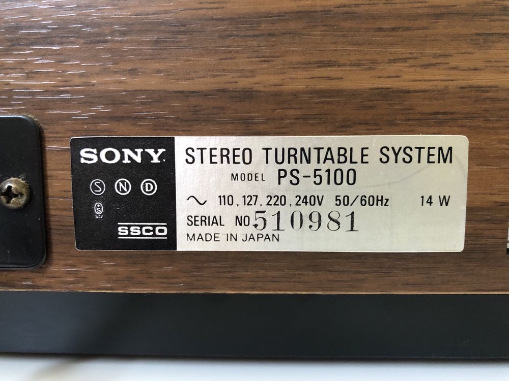 Sony PS-5100 gramofon vintige
