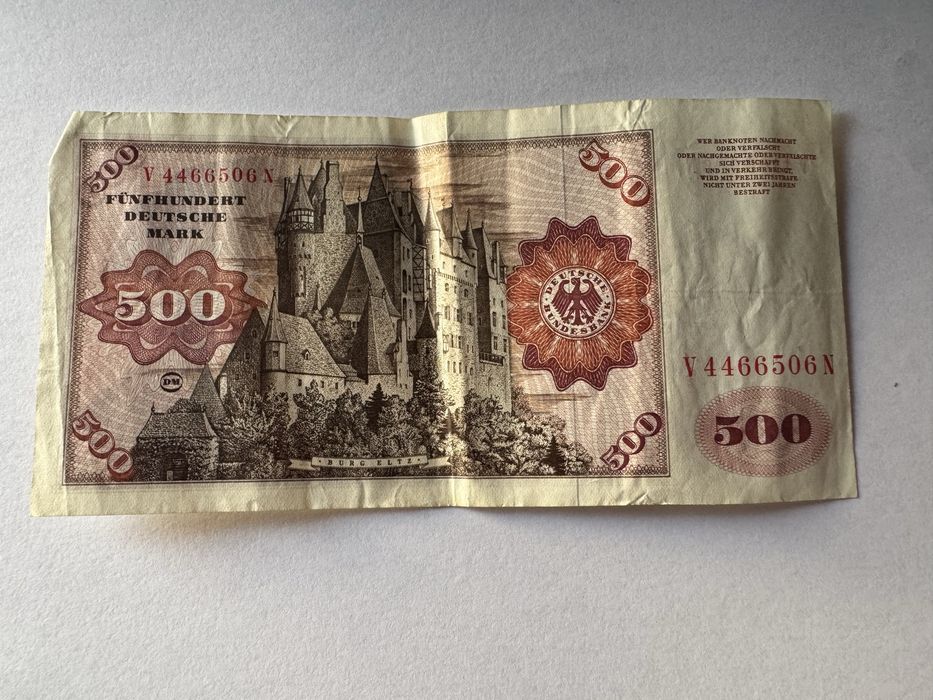 Vendo nota de 500 Mark de 1977 - Alemanha