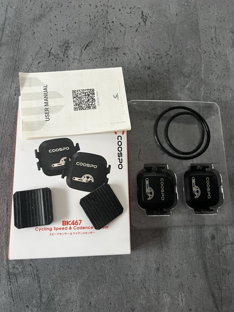 Coospo BK467 Zestaw 2 czujnikow kadencji i prędkości licznik bluetooth