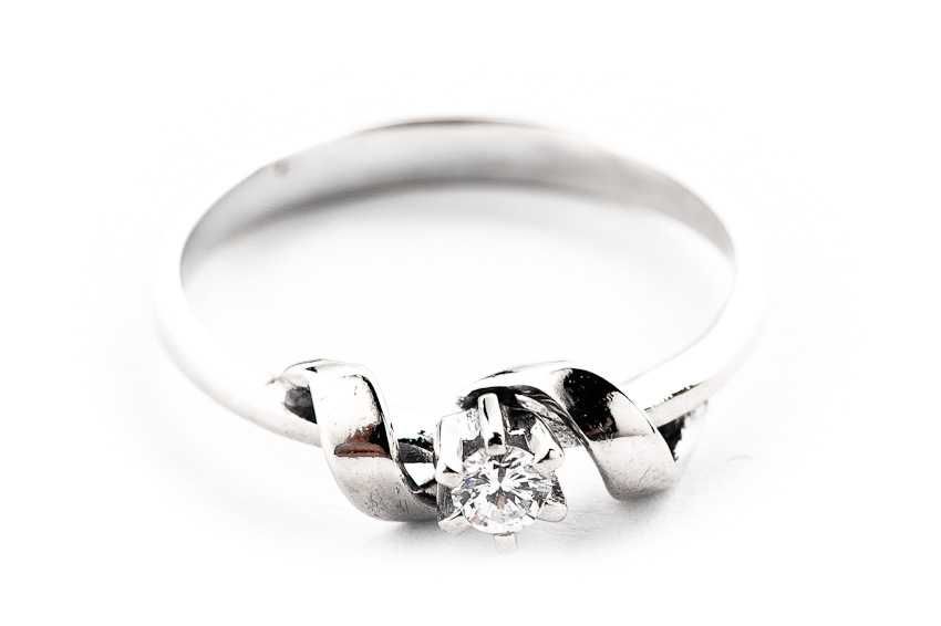 Śliczny Złoty Pierścionek - 14K - 2,16g - DIAMENT - KRAKÓW