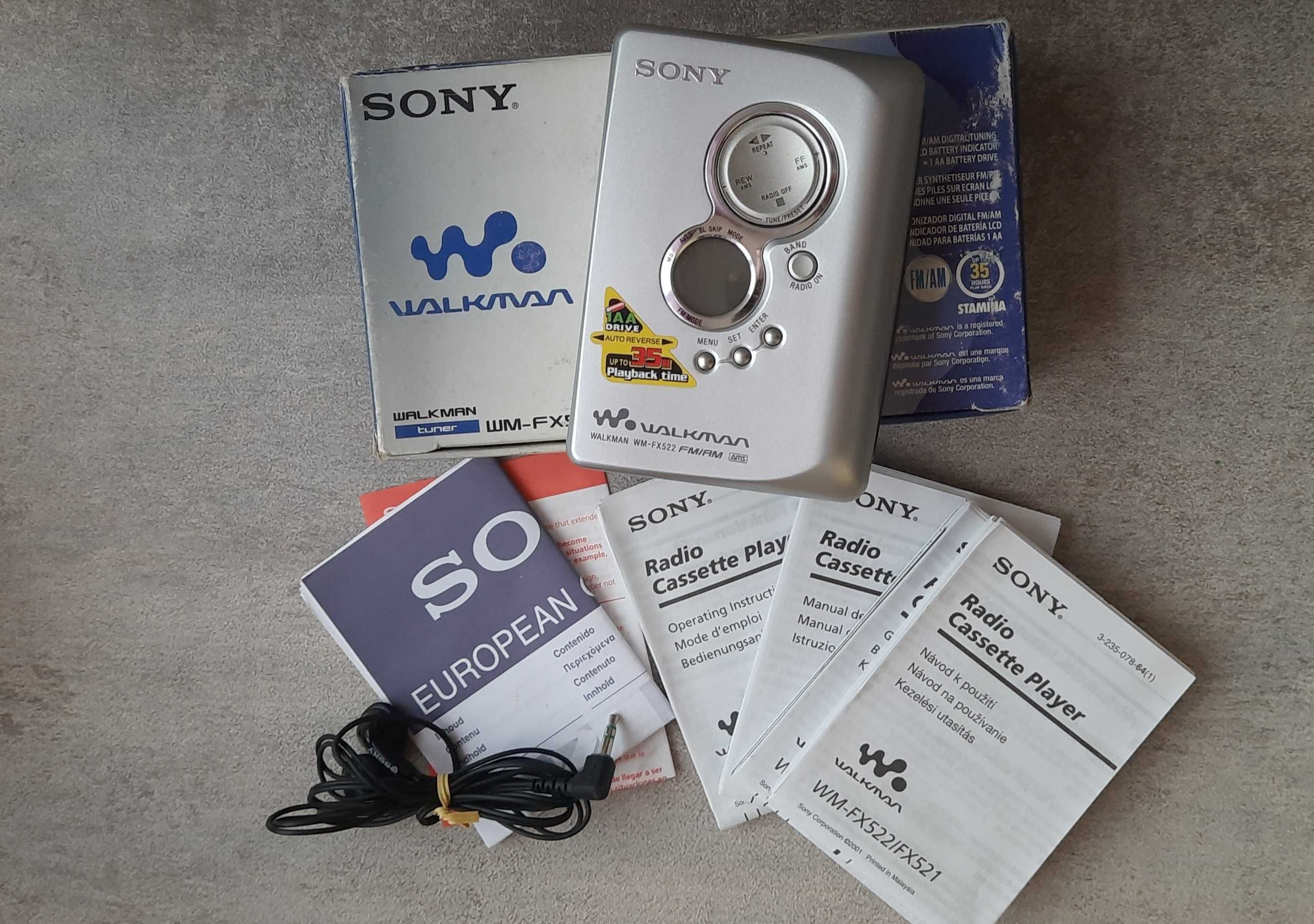 Кассетный плеер  SONY Walkman  WM - FX522   FM/AM... НОВЫЙ!!!