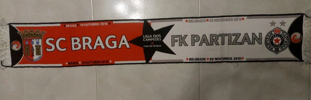 cachecol do SC Braga competicoes europeias