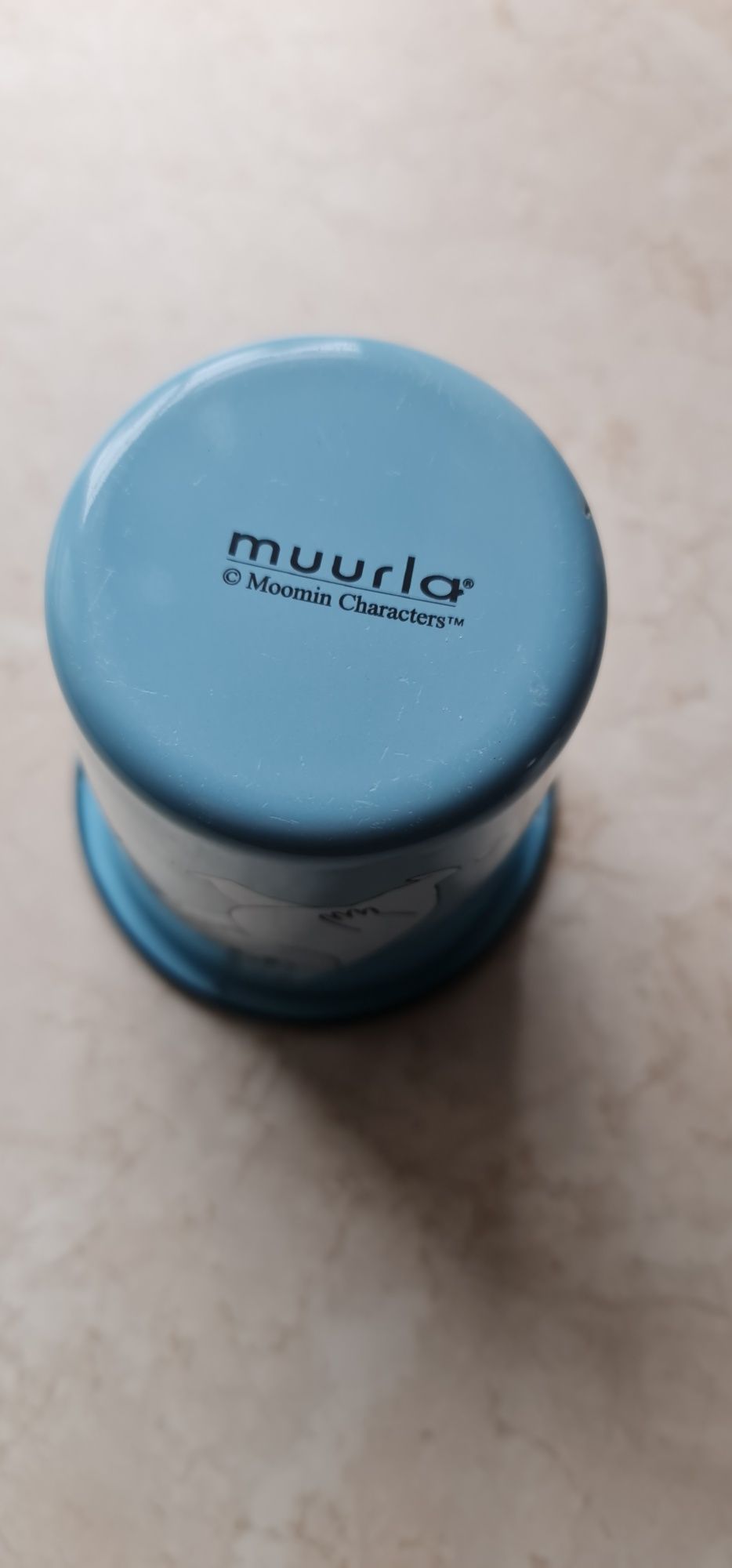 Muminki Muurla kubek metalowy wysoki niebieski