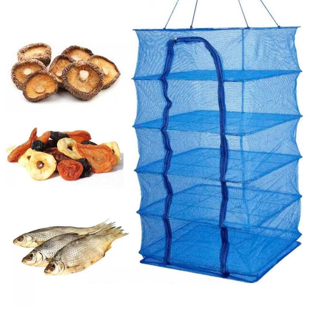 Сітка сушарка для риби, овочів, грибів, підвісна сітка 54х54х75 см
