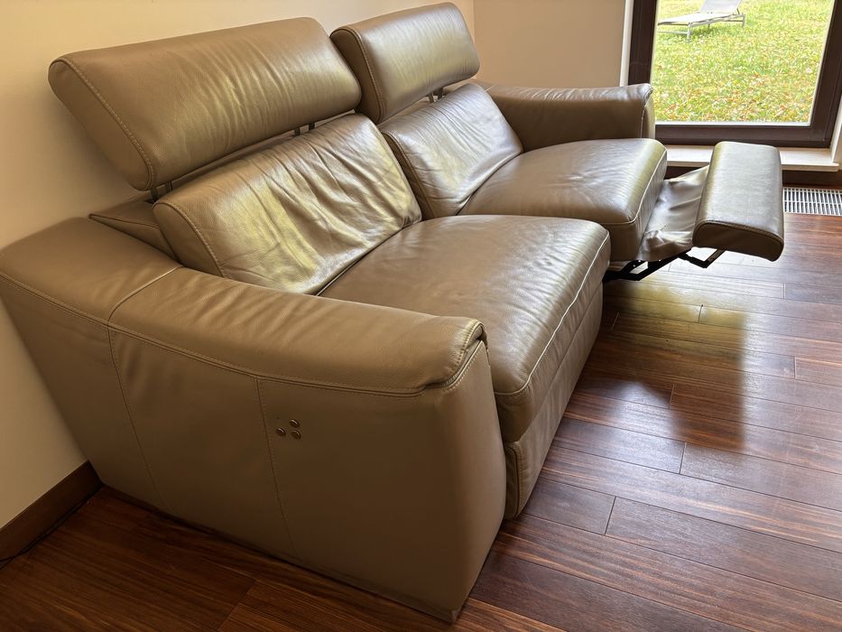 Kanapa skórzana z funkcją relax