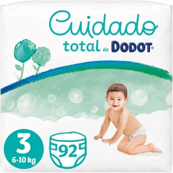 Dodot Fraldas bebé cuidado total tamanho 3 (6-10 kg), 92 fraldas