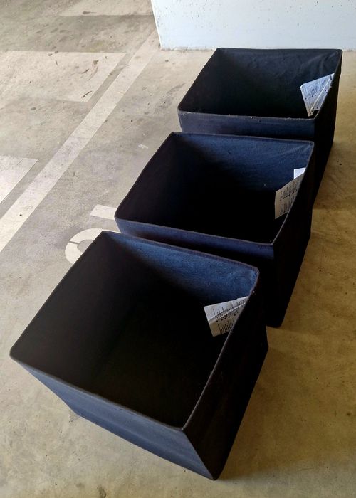 3 Caixas de arrumação Ikea, modelo Drona