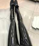 Legginsy ala latex blyszczące czarne L używane WYSYŁKA leginsy spodnie