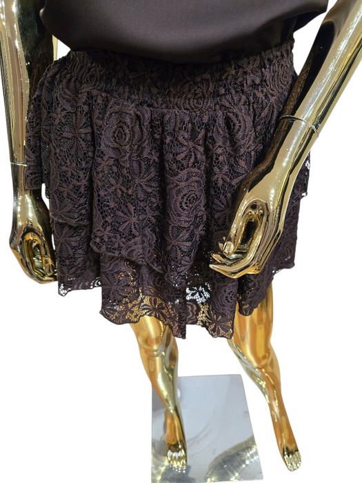 Spódnico-spodenki koronkowe czekoladowe La Milla rozmiar 1