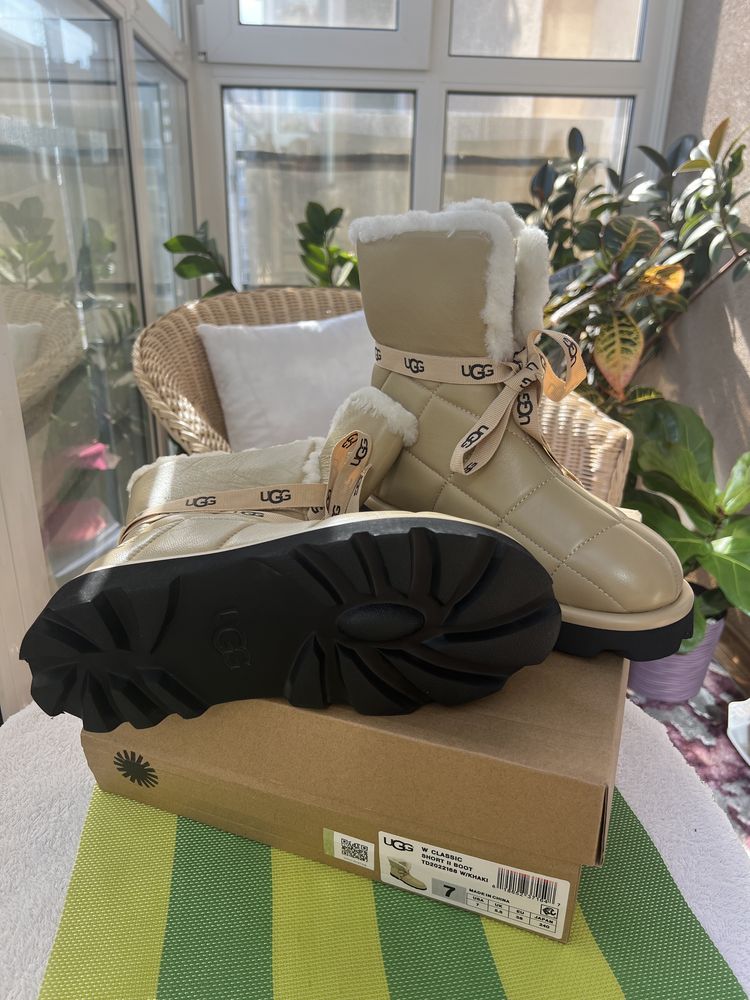 подарунок ботинки сапоги натуральна шкіра хутро ugg уггі add