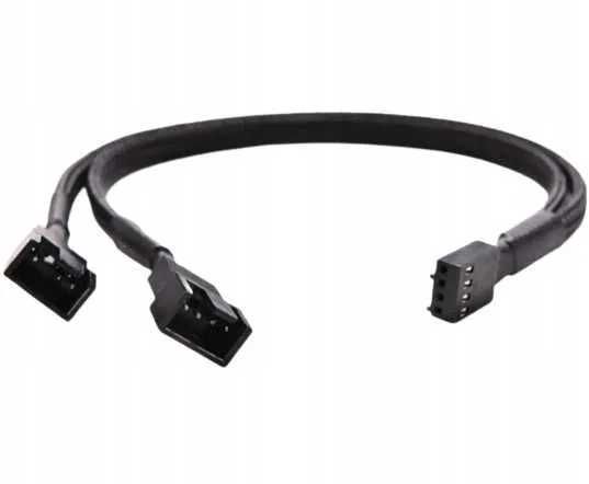 Rozdzielacz Adapter Przedłużacz Zasilania Do Wentylatora 4-pin 2x PWM
