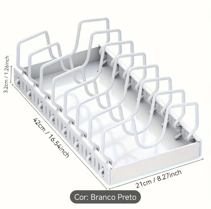 Conjunto de 2 Organizadores para Utensílios e Frigideiras – Práticos e