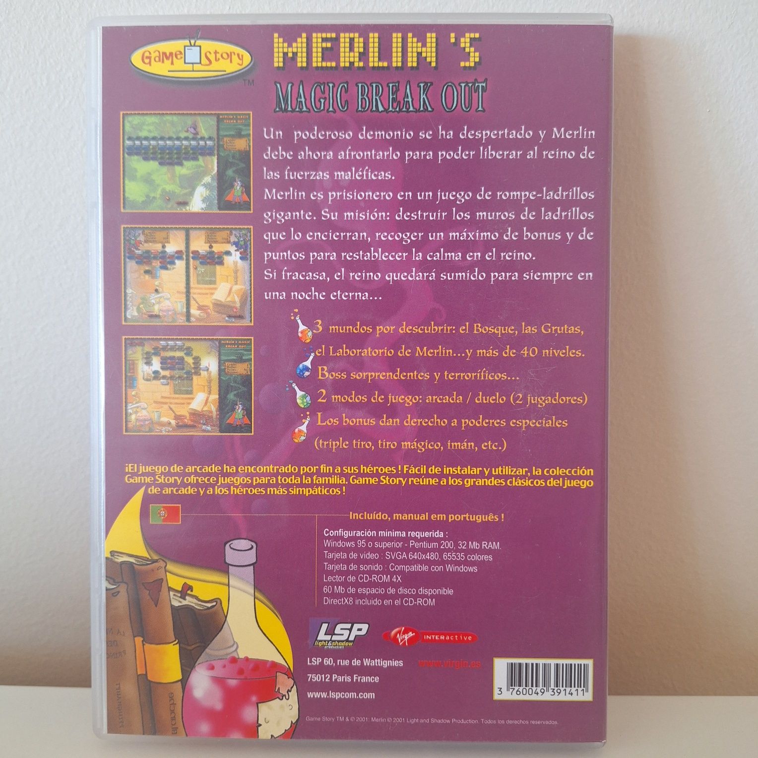 Jogo pc Merlin's Magic Break Out, em bom estado