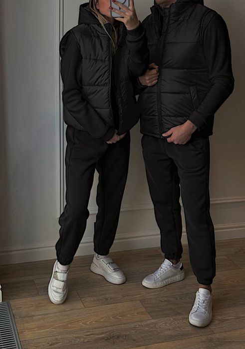 3в1 Теплий спортивний костюм на флісі унісекс на осінь і зиму XS - 3XL