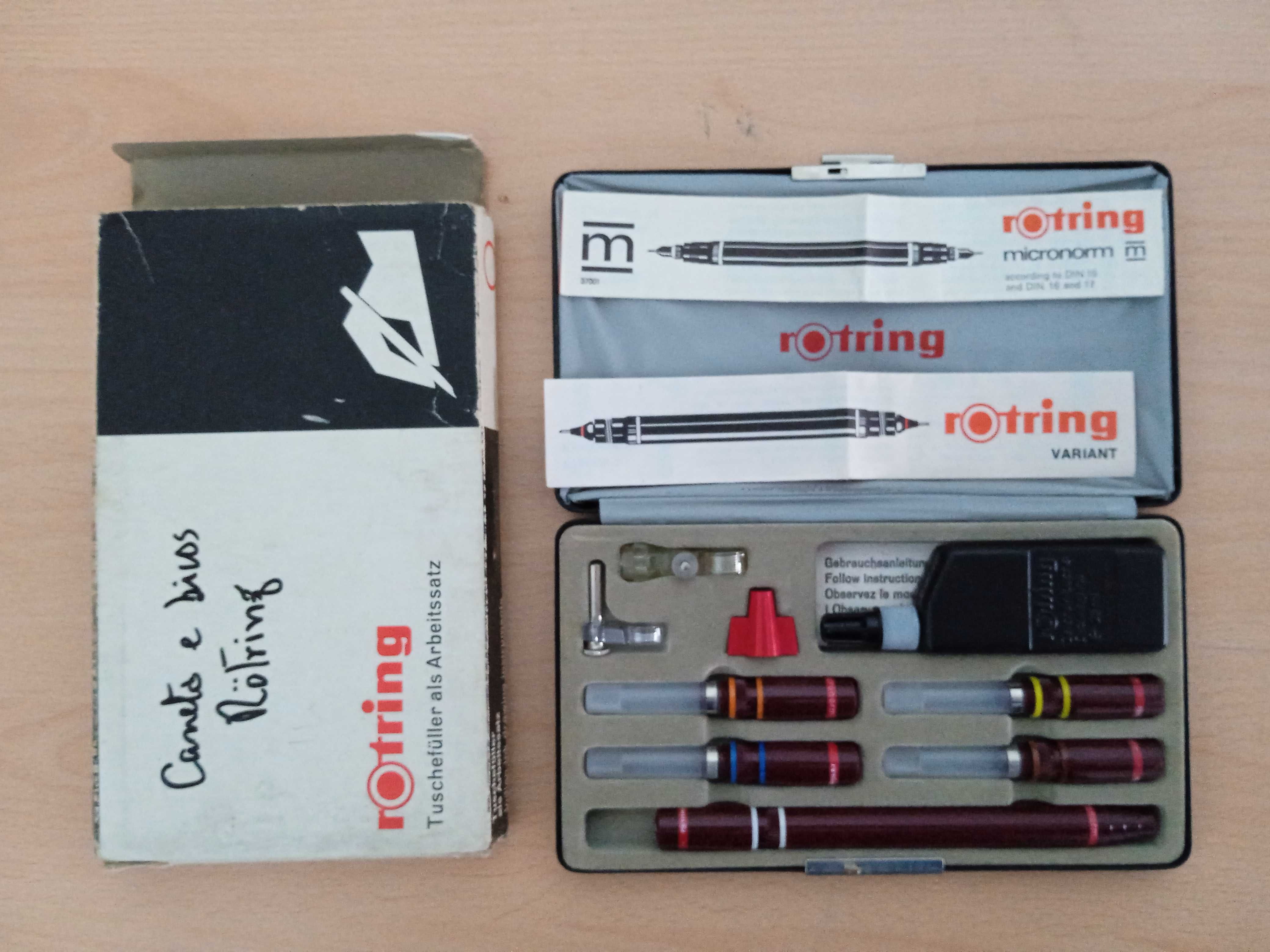 Rotring Indian-Ink drawing insturments vintage + 2 Tintas da China