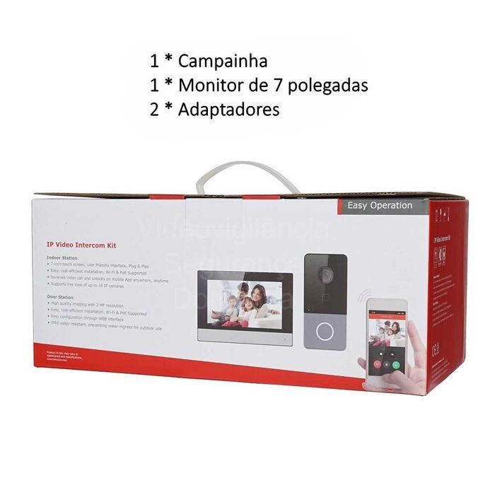 Video porteiro Hikivision * PoE/WiFi * Monitor de 7 polegadas
