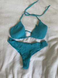 Niebieski turkusowy kostium kąpielowy bikini Tezenis