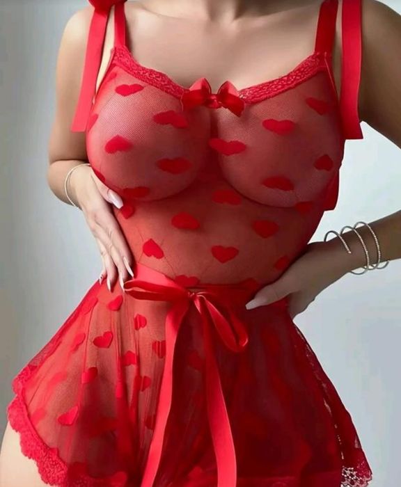 Жіночий сексуальний червоний комбінезон