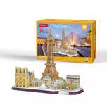 Puzzle 3D, 114 elementów. City Line Paris. Cubicfun