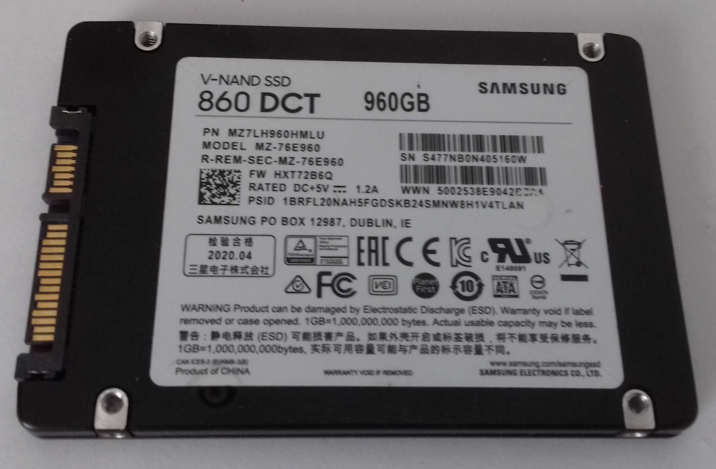 Samsung,używany-1tb-860evo-dysk ssd.Inne modele foto.