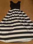 Vestido Longo Preto e Branco