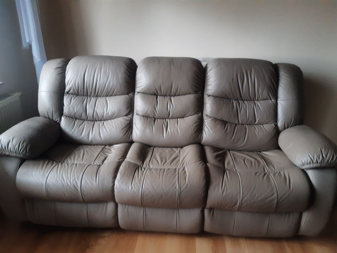 Sofa skórzana + fotel skórzany