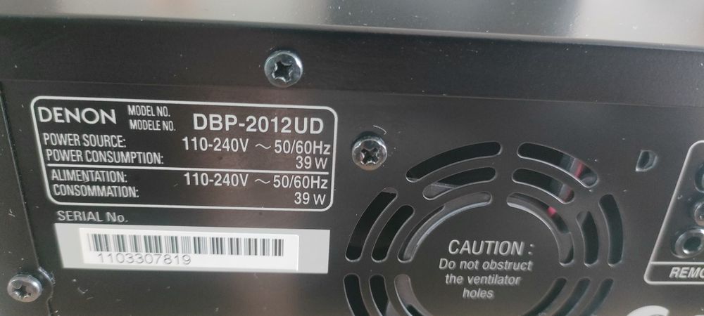 Odtwarzacz Blu-ray DENON DBP 2012UD