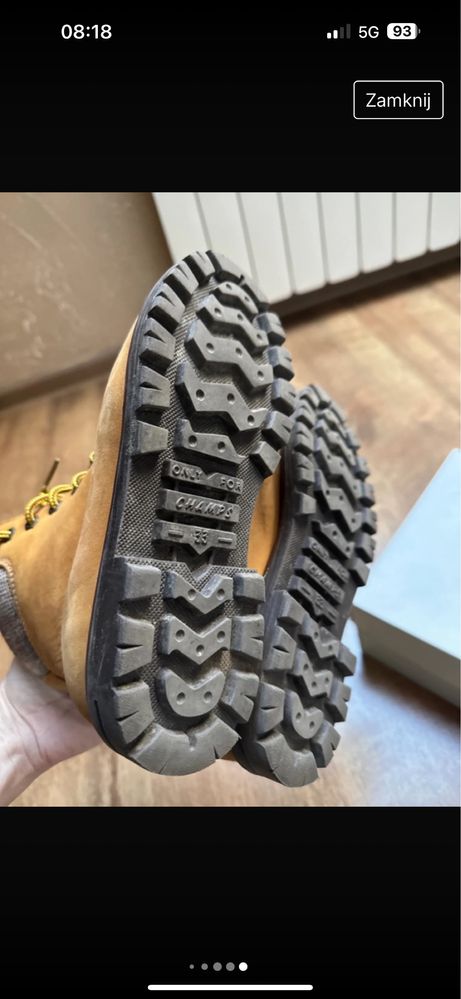Skórzane buty trapery Wojas rozm 33