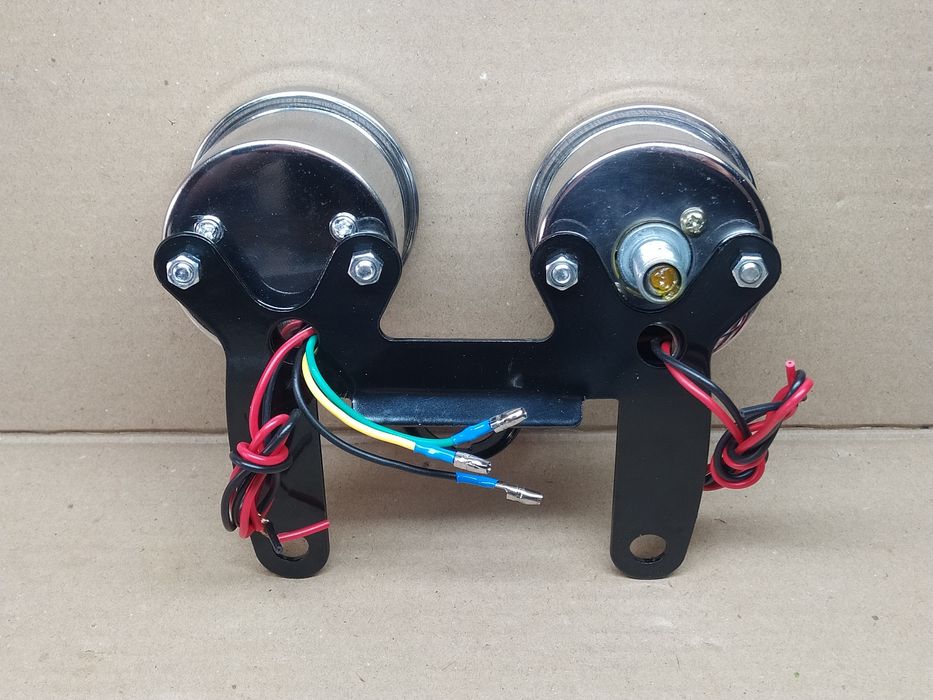 Панель приборов мото универсальная спидометр 180км/ч, тахометр, хром