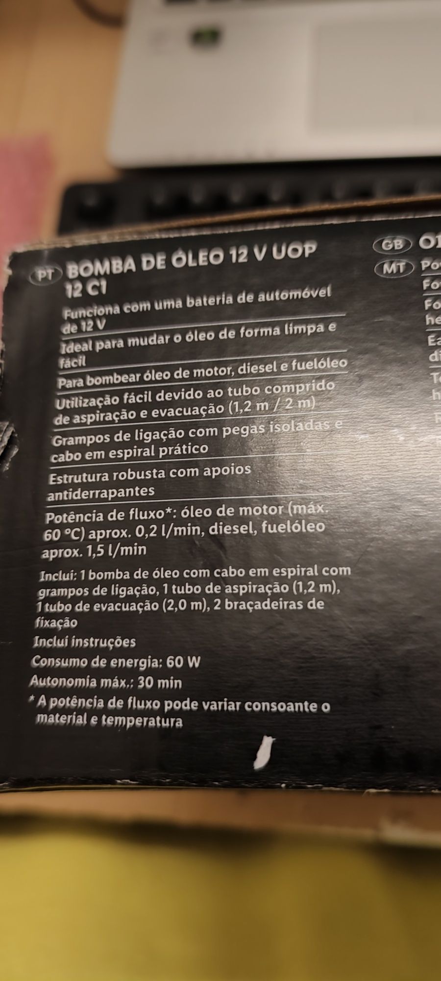 Bomba Motor remoção óleo carro 12V