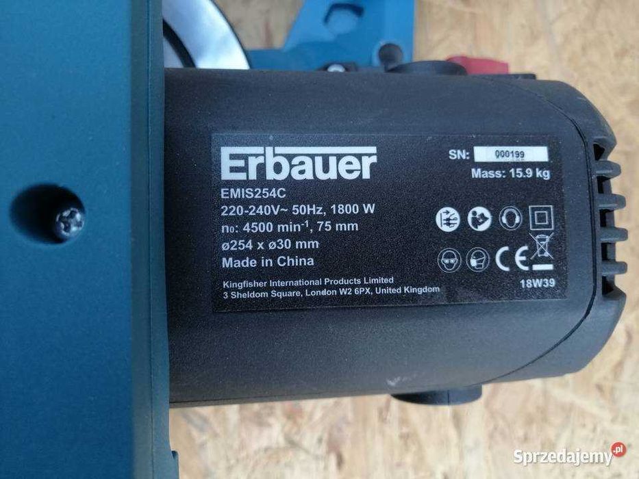 ukośnica Erbauer 1800 W  emis254s plus 2 oryg tarcze